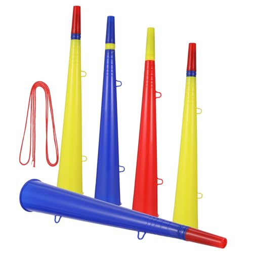 Toddmomy 5 Stück Teiliges Bunte Plastik Trompeten Sport Cheer Horns Lauter Geräuschmacher für Fußballspiele Fanfaren und Sportveranstaltungen Fan Requisiten Toddmomy 5 Stück Teiliges Bunte Plastik Trompeten Sport Cheer Horns Lauter Geräuschmacher für Fußballspiele Fanfaren und Sportveranstaltungen Fan Requisiten von Toddmomy