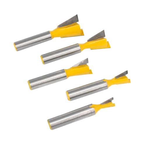Toddmomy 5 Stück Teiliges Dovetail Fräser Hartmetall Schneidköpfe Gehärtete Legierung Schäfte Anti kickback Design Präzise Holzbearbeitung für Tischler und Heimwerker Geeignet für MDF von Toddmomy