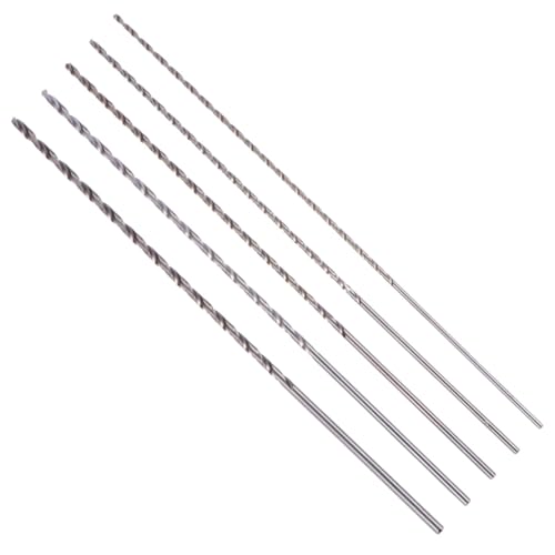 Toddmomy 5 Stück Teiliges Extra Langes Spiralbohrer set aus Hochgeschwindigkeitsstahl Hss bohrer mit Titanbeschichtung Selbstzentrierend Geeignet für Metall Kompatibel mit Gängigen von Toddmomy