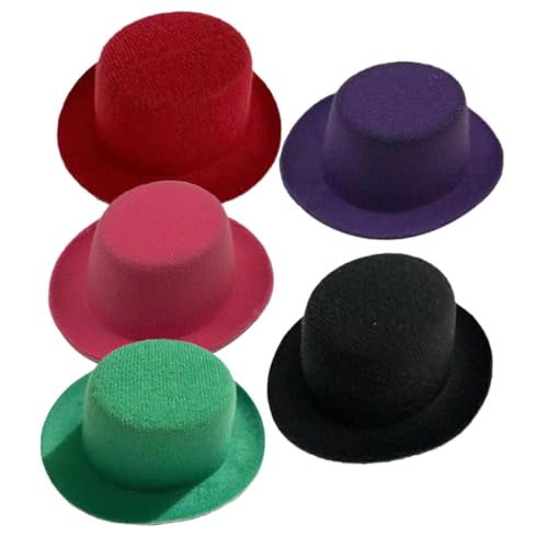 Toddmomy 5 Stück Teiliges Miniatur Eva Hut in Farben Dekorative Mini Puppenhüte zum Basteln Austauschbare Kleine Hüte für Puppen Modische Party Accessoires für DIY Projekte von Toddmomy