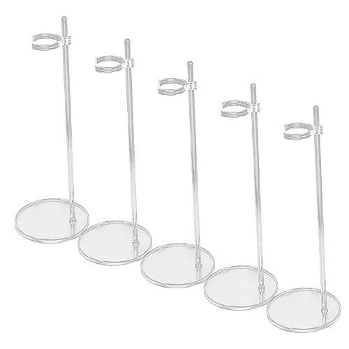 Toddmomy 5 Stück Teiliges Puppenständer Transparent Halterung für Actionfiguren Einstellbar Stabil und Platzsparend für Puppen Modelle und Spielzeugpräsentation von Toddmomy