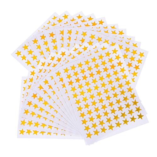 Toddmomy 50 Blatt Goldene Stern Aufkleber Abnehmbare Stern Sticker für Belohnungen Deko für Klassenzimmer Bastelprojekte Partys von Toddmomy