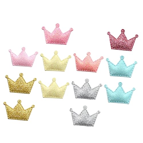 Toddmomy 50 Stück Glitzer Kronen Stoffaufnäher DIY Nähzubehör für Kleidung Taschen Dekoration Langlebige Farbintensive Applikationen zum Reparieren und Personalisieren von Jacken und von Toddmomy