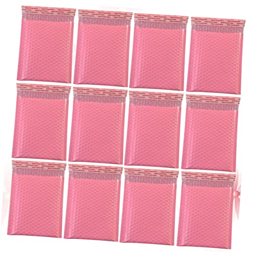 Toddmomy 50 Stück Pink Luftpolster Mailer Luftpolsterfolie Beutel Selbstdichtende Luftpolsterbeutel Verdickung Stoßfeste Schaumstoffbeutel für Versand Lagerung Und Umzug (Pink 20X15cm) von Toddmomy