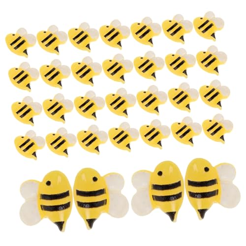 Toddmomy 50stücke Mini Bienen Dekorationen Aus Harz Flachrückige Bienen- Für Bastelprojekte Party- Heimdekoration Vielseitige Bastelbedarf von Toddmomy