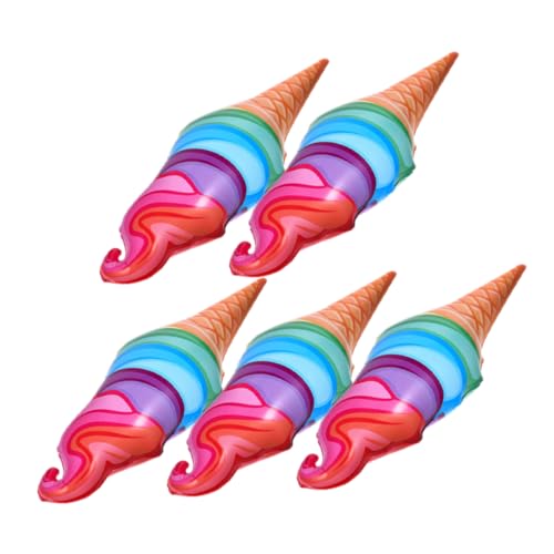 Toddmomy 5Stücke Aufblasbare Eiswaffel Eiscreme Ballons für Kindergeburtstagsfeiern Party Dekoration Wiederverwendbar Vielseitig Einsetzbar Tolle Fotomöglichkeiten von Toddmomy
