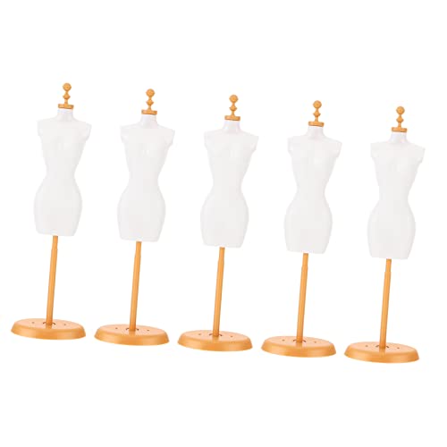 Toddmomy 5Stücke Teiliges Puppenständer für Puppen Robuste Unterstützung für Puppenkleidung für Kreative Dekoration von Weiß und Gold von Toddmomy