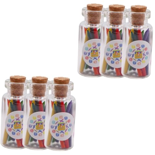 Toddmomy 6 Sätze Crayon -Modellzubehör Dekorationen Puppe drinnen Miniatur- für Lebensmittel und Getränke Buntstifte Modell Mini-Buntstifte Miniaturen Plastik von Toddmomy