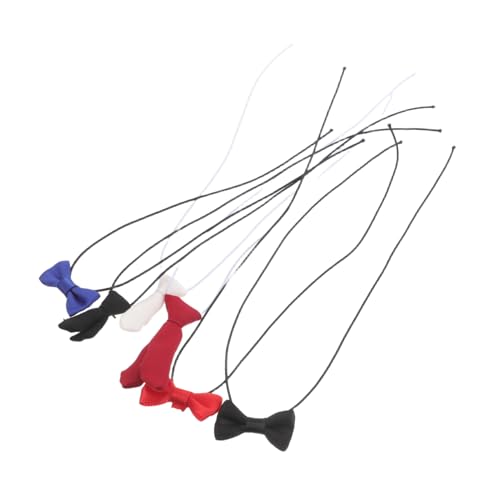 Toddmomy 6 Stück Dekorative Puppenfliege Mini Dolls Krawatte winzige Krawatte Action-Puppen-Kleidungs-Krawatte Miniaturpuppen Vorgebundene Krawatte für Puppen Mini-Krawatte Bugenteil Stoff von Toddmomy