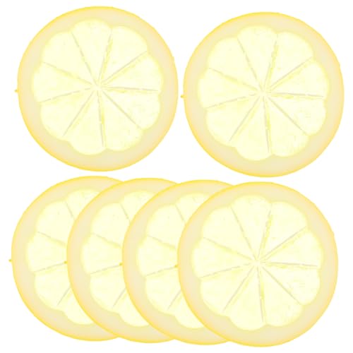 Toddmomy 6 Stück Künstliche Zitronenscheiben Teiliges PVC Fruchtscheiben Deko Wiederverwendbar Fotorealistisch Gelb für Party Tischdekoration Fotorequisiten und Home Styling Toddmomy 6 Stück Künstliche Zitronenscheiben Teiliges PVC Fruchtscheiben Deko Wiederverwendbar Fotorealistisch Gelb für Party Tischdekoration Fotorequisiten und Home Styling von Toddmomy