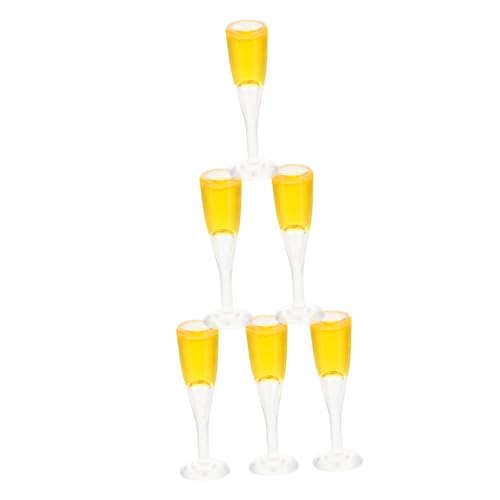 Toddmomy 6 Stück Mini Weingläser Cocktail Miniatur Mikro-Landschaftskelch Puppe Brille Mini-Brille Party Mini-Hauspokal Mini-Tassen Mikrobrille Mikro Kelch Harz von Toddmomy