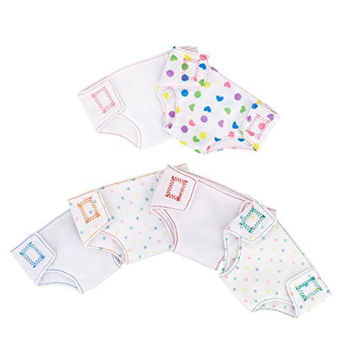 Toddmomy 6 Stück Puppen Windelset für 18 Zoll Puppen Puppenzubehör Waschbare Babypuppen Windeln Rollenspiel Zubehör für Kinder Kleidung von Toddmomy
