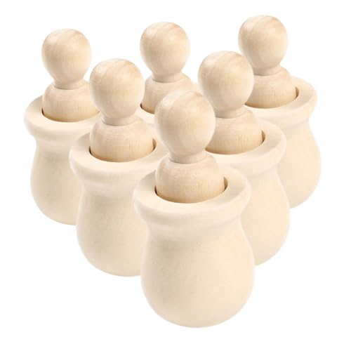 Toddmomy 6 Stück Teiliges DIY Holz peg doll Naturbelassene Miniatur figuren zum Bemalen Kreatives Bastelspielzeug für Handliche Holzfiguren für Dekoration und Geschenkideen Toddmomy 6 Stück Teiliges DIY Holz peg doll Naturbelassene Miniatur figuren zum Bemalen Kreatives Bastelspielzeug für Handliche Holzfiguren für Dekoration und Geschenkideen von Toddmomy