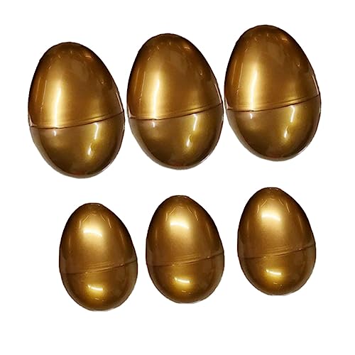 Toddmomy 6 Stück Teiliges Goldene Ostereier aus Kunststoff Befüllbare Eierschalen für Ostereiersuche und Partys für Kreative Toddmomy 6 Stück Teiliges Goldene Ostereier aus Kunststoff Befüllbare Eierschalen für Ostereiersuche und Partys für Kreative von Toddmomy