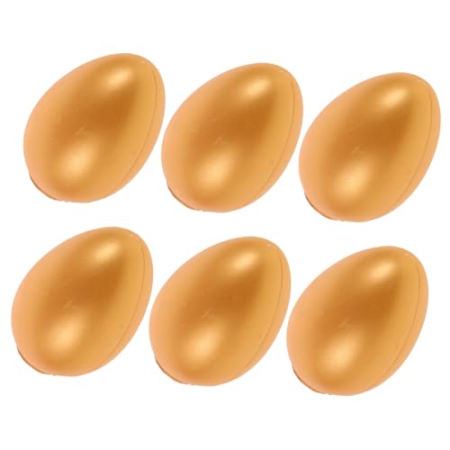Toddmomy 6 Stück Teiliges Goldene Ostereier zum Befüllen Stabile Eier mit Bruchfestem Design Glatte Oberfläche Geeignet als Party und Hochzeitsspiel Deko Festival Accessoire für Kreative von Toddmomy