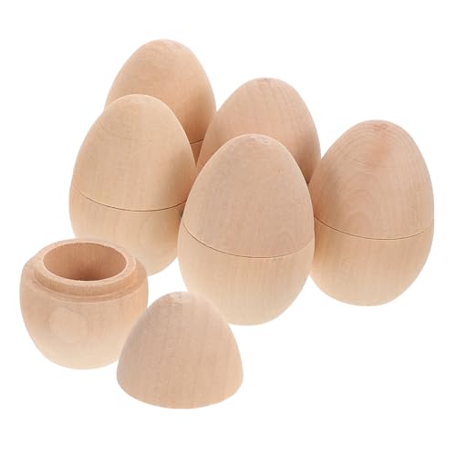 Toddmomy 6 Stück Teiliges Holzeier zum Bemalen Unbemalte Hohle Naturholz Eier Nachhaltige DIY Osterdekoration für Kreative Handarbeiten und Österliche Wohnaccessoires Toddmomy 6 Stück Teiliges Holzeier zum Bemalen Unbemalte Hohle Naturholz Eier Nachhaltige DIY Osterdekoration für Kreative Handarbeiten und Österliche Wohnaccessoires von Toddmomy