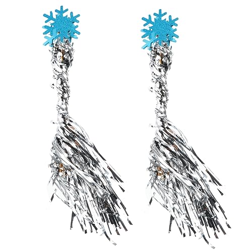 Toddmomy 6 Stück Teiliges Zauberhafte Schneeflocken Feenstäbe mit Glitzereffekt Foto Requisiten für Hochzeit Party Halloween Cosplay Festliche Dekoration von Toddmomy