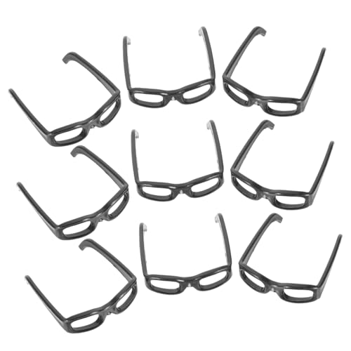 Toddmomy 60 Stück Mini-Brillenspielzeug Rahmen Zubehör unser Puppengläser zum Basteln gemacht schnapsgläser Miniatur-Puppenhaus-Brille Mini-Puppen-Sonnenbrille Plastik Black von Toddmomy
