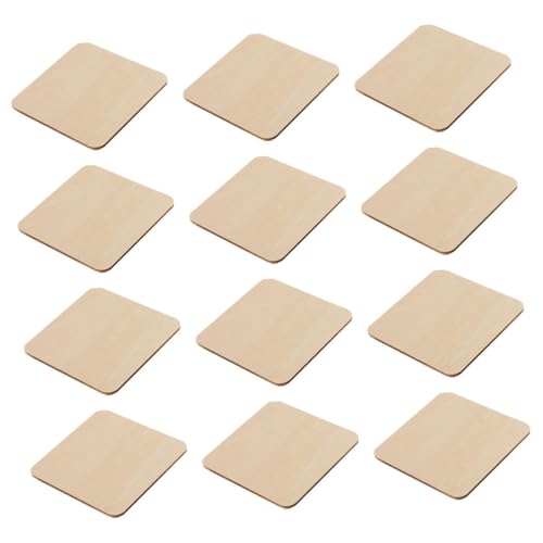 Toddmomy 60 Stück Quadratische Blanko Holzstücke Naturbelassene Holzplatten für Diy Malerei Bastelprojekte Vielseitige Holzquadrate für Kunst Dekoration und Handwerkliche Gestaltung von Toddmomy