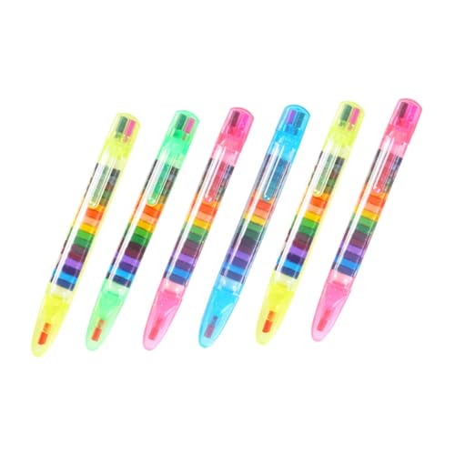 Toddmomy 6Stücke Farben Ölfarbe Stick für Buntstifte für Kreative Malstunden für Kunstunterricht und Schulpartys Fördert Unabhängigkeit und Kreativität Kleinen Händen von Toddmomy