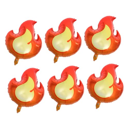 Toddmomy 6Stücke Flammenförmige Folienballons für Jungen Geburtstagsfeier Aluminium Luftballons für Thema Party Dekoration Einfache Handhabung Langlebig und Auffällig von Toddmomy