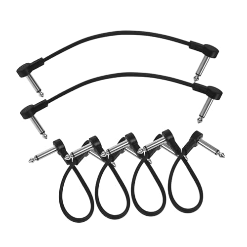 Toddmomy 6Stücke Gitarren Patchkabel Audiokabel für Gitarreneffekte Langlebig Flexibles Design für Enge Räume für Gitarre und Bass mit Sauerstofffreiem von Toddmomy