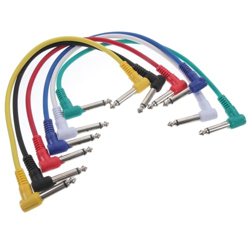 Toddmomy 6Stücke Gitarren Patchkabel Stecker Stecker Gewinkelte Verbindung Für Gitarre Und Bass Hochwertiges Audiokabel Für Professionelle Und Studios von Toddmomy