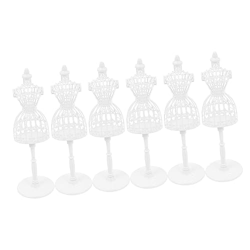 Toddmomy 6Stücke Miniatur Puppenständer aus Hohlstütze für Puppenkleidung für Sammler und Puppenliebhaber Perfektes für Kreative Mini Häuser von Toddmomy
