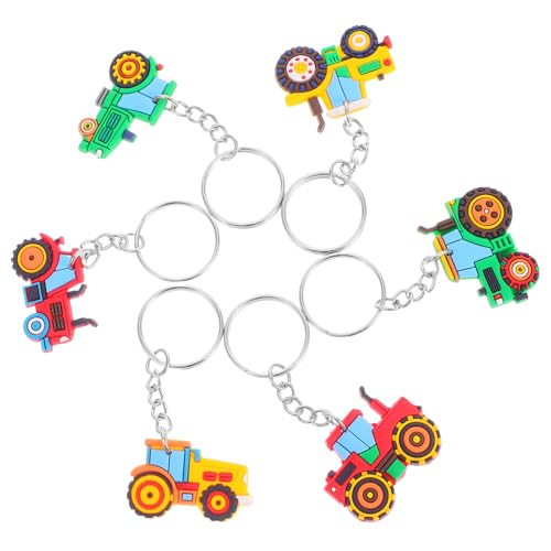 Toddmomy 6pcs Farmfahrzeug Schlüsselanhänger Mini Traktor Spielzeugfarm Traktor Neuheit Schlüsselbund Klassenzimmer Belohnung Für Schulanreize Goody Bag Preise von Toddmomy