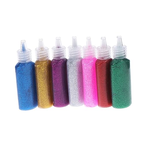 Toddmomy 7 Stück Glitzerkleber Set für Teiliges DIY Malwerkzeug für Holzhandwerk Papierschnitte und Rot Gold Blau Grün Silber von Toddmomy