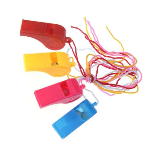 Toddmomy 72 Stück Teiliges Bunte Abs Pfeifen mit Schlüsselanhänger Wetterfeste Trillerpfeifen für Laute Sport und Notfallpfeifen Leicht Robust für Camping Wandern und Outdoor Aktivitäten von Toddmomy