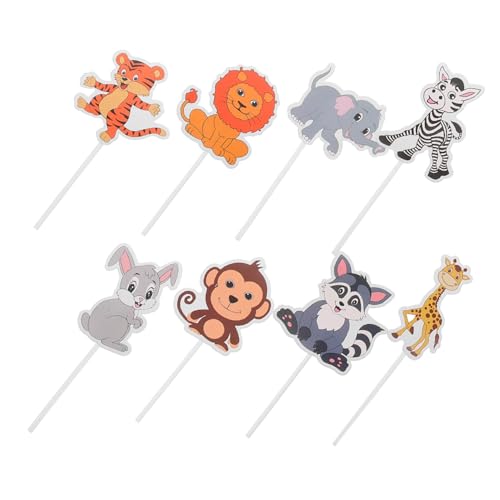 Toddmomy 8 Stück Cupcake Topper Dschungel Kuchen Topper Holz von Toddmomy