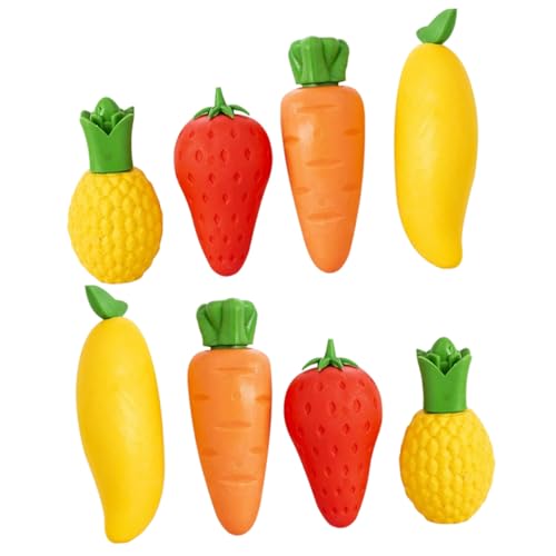 Toddmomy 8 Stück Teiliges Radiergummi für Kreative Obstformen aus Hochwertigem Umweltfreundlichem Gummi Praktische Schreibfehlerkorrektur als Schüler Belohnung und Malzubehör von Toddmomy