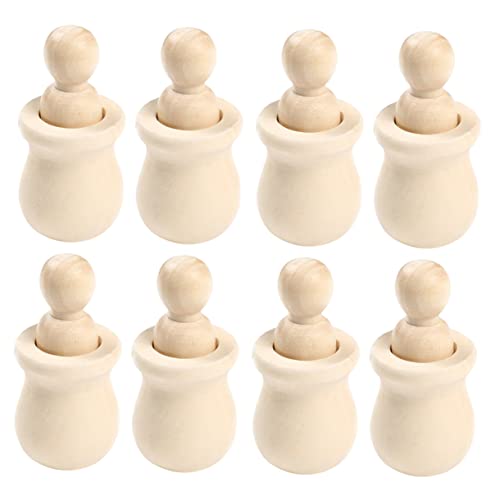 Toddmomy 8 Stück Teiliges Unbemalte Holzfiguren zum Basteln DIY Peg Dolls für Kreatives Malen und Basteln für Familienaktivitäten und Dekoration Toddmomy 8 Stück Teiliges Unbemalte Holzfiguren zum Basteln DIY Peg Dolls für Kreatives Malen und Basteln für Familienaktivitäten und Dekoration von Toddmomy