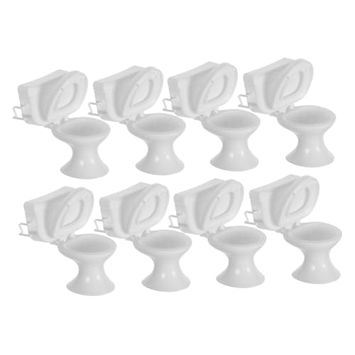 Toddmomy 8 Teiliges Puppenhaus Badezimmerzubehör Badezimmermodell Realistisch Geformt Waschbarer Puppenhaus Toilettensitz Unser Miniatur Hauszubehör Weiche Kleine Mini Toilette Aus von Toddmomy