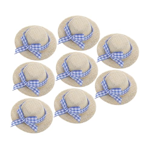 Toddmomy 8stücke Miniatur Puppenhüte Strohhüte Mit Schleife Dekorative Accessoires Für Puppenhäuser Stylische Mini-hüte Für Fotografie Bastelprojekte Und Cosplay von Toddmomy