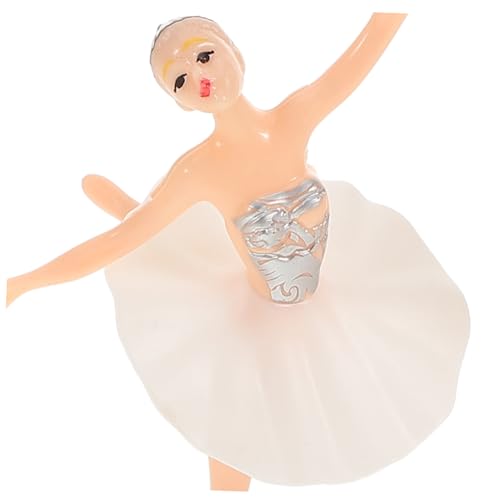 Toddmomy Ballerina Tortendeko Teilig Eleganter Ballet Girl Cake Topper mit Mehrschichtigem Tüllrock Stilvolle Kuchenfigur Weiß und Schwarz Dekorativ für Geburtstag und Party von Toddmomy