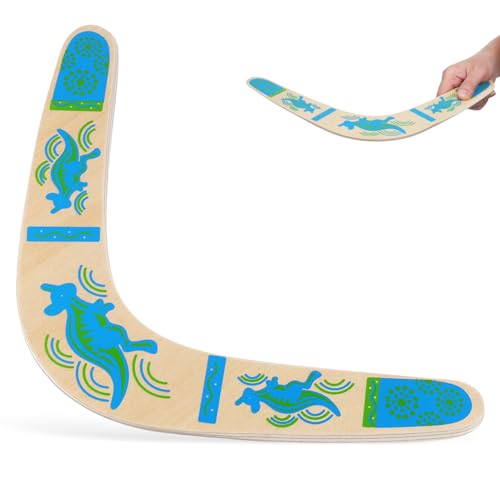 Toddmomy Bumerang aus Holz FüR Kinder, V Form Handarbeit Bumerang für Anfänger und Kinder, lustiges Outdoor-Spiel von Toddmomy