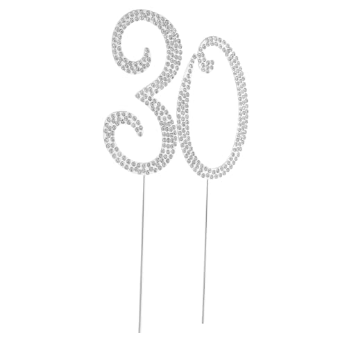 Toddmomy Cake Topper Silber mit Funkelnden Strasssteinen Wiederverwendbar Vielseitig für Geburtstag Hochzeitstag und Partydekoration Luxuriöses Kuchen-deko-accessoire Toddmomy Cake Topper Silber mit Funkelnden Strasssteinen Wiederverwendbar Vielseitig für Geburtstag Hochzeitstag und Partydekoration Luxuriöses Kuchen-deko-accessoire von Toddmomy
