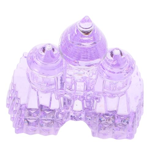 Toddmomy Crystal Castle Burgstütze realistisch Schlösser Schlossmodelle Ornament Schmuck Nachahmung schloss modell Landschaftshandwerk Plastik Violett von Toddmomy