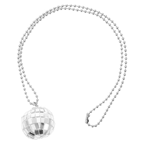 Toddmomy Disco Kugel Halskette Vintage Party Schmuckanhänger für Feiern Kreative Hängende Halskette für Halloween Jubiläen und Abschlussbälle Glänzende Bühnendekoration im Retro Stil Toddmomy Disco Kugel Halskette Vintage Party Schmuckanhänger für Feiern Kreative Hängende Halskette für Halloween Jubiläen und Abschlussbälle Glänzende Bühnendekoration im Retro Stil von Toddmomy
