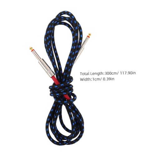 Toddmomy Gitarre Amp Kabel Geflochtenes Audiokabel Rauschunterdrückung Flexibles Instrumentenkabel Kompatibel Gitarre Bass Effektpedalen Verstärkung Bühnenperformance von Toddmomy