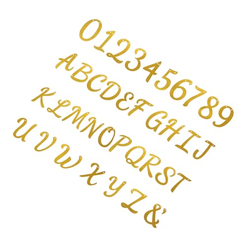 Toddmomy Glitzerpuder Deko Buchstaben Deko DIY Geburtstag Etiketten Geburtstagsdeko Gold Buchstaben Für Geburtstag Happy Birthday Gold Geburtstagsparty Papier Golden von Toddmomy