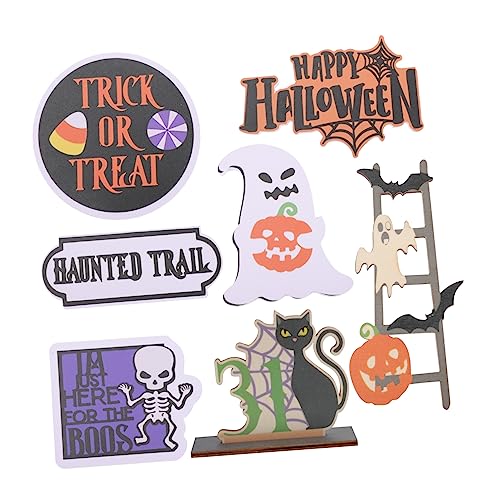 Toddmomy Halloween Holzdeko Teilig Tiered Tray Dekoration Mini Szenen für Tisch Regal Büro Langlebige Halloween Home Decor Vielseitige Dekoartikel für Drinnen und Draußen von Toddmomy