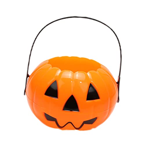 Toddmomy Halloween Kürbis Eimer Griff Halloween Party Süßigkeiten Eimer Leicht Dekorativ und Vielseitig als Sammelbehälter und Festliche Deko von Toddmomy