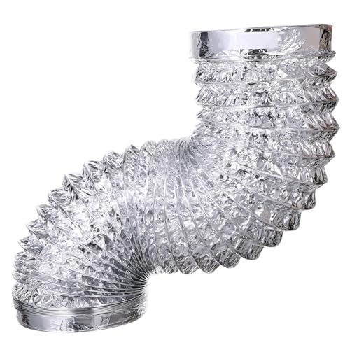 Toddmomy Hochtemperaturbeständiger Doppelwandiger Aluminiumfolie Abluftschlauch Durchmesser Flexibler Belüftungsschlauch für Hvac Küchen Badezimmer und Grow zelte Langlebig und Einfach zu von Toddmomy