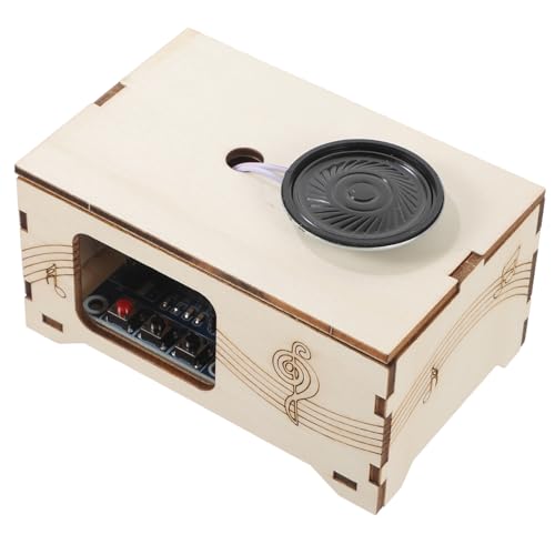 Toddmomy Holz DIY Phonograph Spieluhr mit Eingebautem Mikrofon Klarer Soundrekorder und Musikbox Stabiles Holzmodell zum Basteln und Dekorieren für Musikliebhaber von Toddmomy