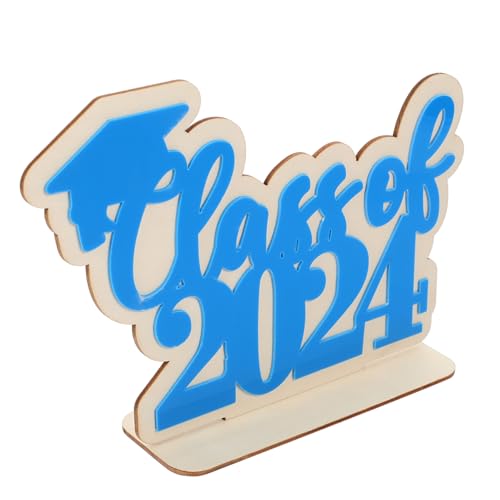 Toddmomy Holz Tischdekoration Zur Abschlussfeier Blaue Deko Für Graduierungsfeier Zentrale Tischdeko Für Abschlusspartys Feierliche Holzverzierungen von Toddmomy