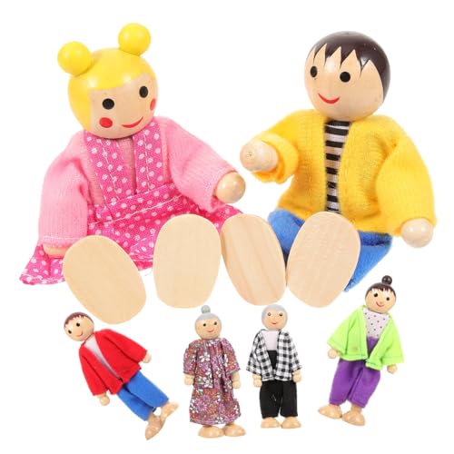 Toddmomy Holzfigur Familie Spielset Verstellbare Arme und Beine Mini Puppenhaus Figuren für Kreatives und Geschichten Erzählen Pädagogisches Toddmomy Holzfigur Familie Spielset Verstellbare Arme und Beine Mini Puppenhaus Figuren für Kreatives und Geschichten Erzählen Pädagogisches von Toddmomy