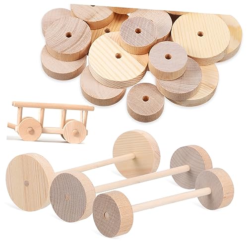 Toddmomy Holzräder Unlackierte Holzräder und Stäbchen Teilig DIY Bastelzubehör für Modellautos Langlebig Leicht Bemalbar für Kreative Holzarbeiten Toddmomy Holzräder Unlackierte Holzräder und Stäbchen Teilig DIY Bastelzubehör für Modellautos Langlebig Leicht Bemalbar für Kreative Holzarbeiten von Toddmomy